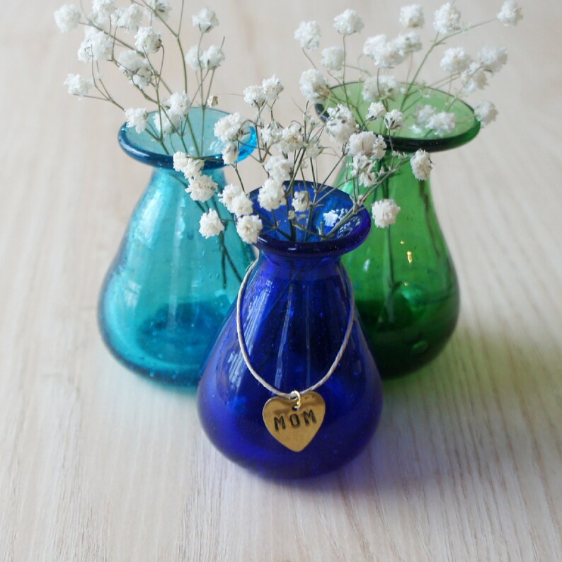 Bud Vases Recycled Glass Bud Vases Mini Vases Mommy Vases Etsy
