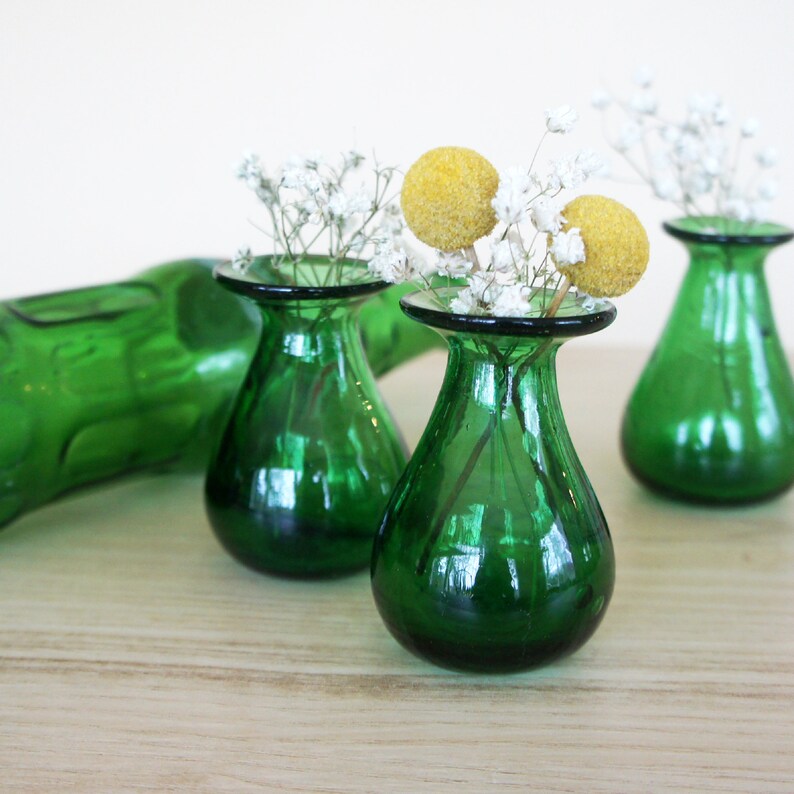 Bud Vases Recycled Glass Bud Vases Mini Vases Mommy Vases Etsy