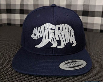 California Bear Embroidered High Quality Snapback Hat/Cap