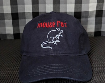 Mouse Rat Embroidered Navy Blue Dad Hat/Cap