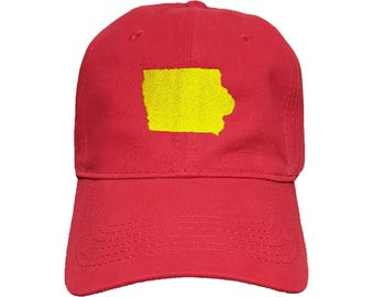Iowa State Embroidered Dad Hat: Adjustable, Custom Colors
