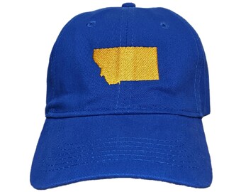 Montana State Custom Embroidered Dad Hat: Adjustable, Color Options