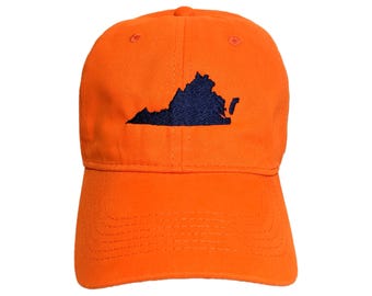 Virginia State Embroidered Dad Hat: Custom Colors, Adjustable