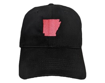 Arkansas State Custom Embroidered Adjustable High Quality Dad Hat - Choose Your Own Thread and Hat Color