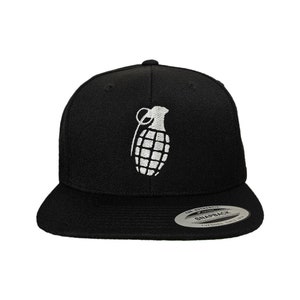 Grenade Custom Embroidered Adjustable High Quality Snapback Hat - Choose Your Own Thread and Hat Color