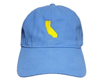 California State Custom Embroidered Adjustable High Quality Dad Hat - Choose Your Own Thread and Hat Color