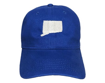 Connecticut State Custom Embroidered Adjustable High Quality Dad Hat - Choose Your Own Thread and Hat Color