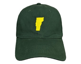 Vermont State Custom Embroidered Adjustable High Quality Dad Hat - Choose Your Own Thread and Hat Color