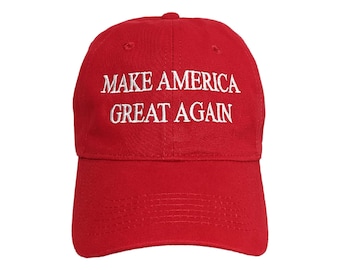 Make America Great Again Embroidered Dad Hat/Cap High Quality With Adjustable Strap & Buckle