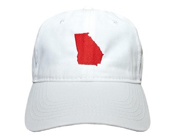 Georgia State Custom Embroidered Adjustable High Quality Dad Hat - Choose Your Own Thread and Hat Color