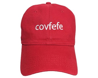 Covfefe Custom Embroidered Adjustable High Quality Dad Hat - Choose Your Own Thread and Hat Color