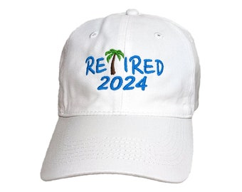 RETIRED 2024 Palm Tree Embroidered High Quality Dad Hat/Cap - Customize your own Hat and Thread Colors