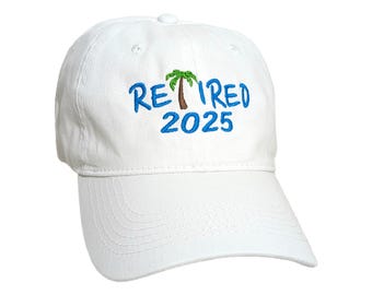 RETIRED 2025 Palm Tree Embroidered High Quality Dad Hat/Cap - Customize your own Hat and Thread Colors