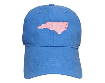 North Carolina State Custom Embroidered Adjustable High Quality Dad Hat - Choose Your Own Thread and Hat Color