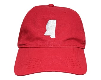 Mississippi State Custom Embroidered Adjustable High Quality Dad Hat - Choose Your Own Thread and Hat Color