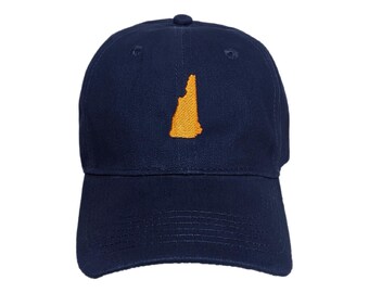 New Hampshire State Custom Embroidered Adjustable High Quality Dad Hat - Choose Your Own Thread and Hat Color