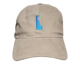 Delaware State Custom Embroidered Adjustable High Quality Dad Hat - Choose Your Own Thread and Hat Color