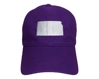 Kansas State Custom Embroidered Adjustable High Quality Dad Hat - Choose Your Own Thread and Hat Color
