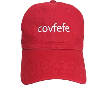 Covfefe Embroidered Dad Hat: Adjustable, Color Options