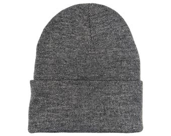 Blank Athletic Oxford Gray Fold Knit Beanie/Cap