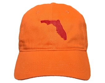 Florida State Embroidered Dad Hat: Custom Colors, Adjustable, Soft Cotton
