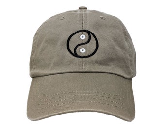 Yin Yang Custom Embroidered Adjustable 100% Cotton Dad Hat