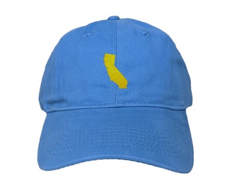 California State Custom Embroidered Adjustable High Quality Dad Hat - Choose Your Own Thread and Hat Color