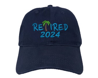 RETIRED 2024 Palm Tree Embroidered High Quality Dad Hat/Cap - Customize your own Hat and Thread Colors