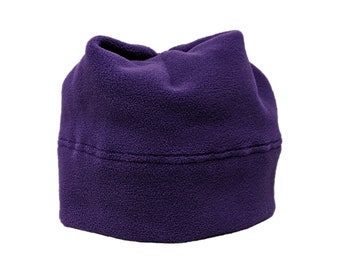 Blank Purple Fleece Beanie