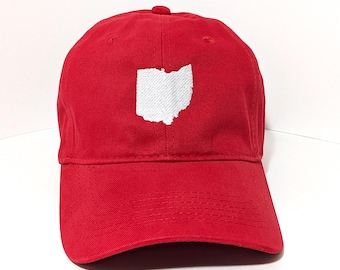 Ohio State Embroidered Dad Hat: Adjustable, Custom Color Options