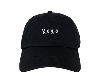 XoXo Custom Embroidered Adjustable High Quality Dad Hat - Choose Your Own Thread and Hat Color