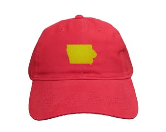 Iowa State Custom Embroidered Adjustable High Quality Dad Hat - Choose Your Own Thread and Hat Color