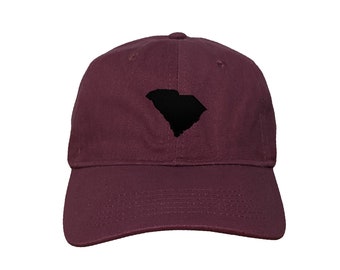 South Carolina State Custom Embroidered Adjustable High Quality Dad Hat - Choose Your Own Thread and Hat Color