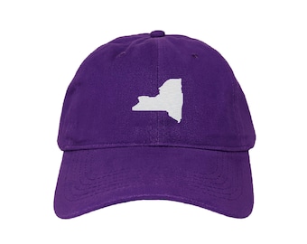 New York State Custom Embroidered Adjustable High Quality Dad Hat - Choose Your Own Thread and Hat Color