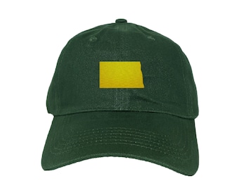 North Dakota State Custom Embroidered Adjustable High Quality Dad Hat - Choose Your Own Thread and Hat Color