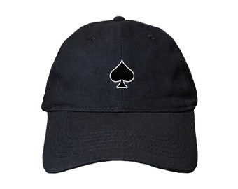 Spade Symbol Custom Embroidered Adjustable 100% Cotton Dad Hat - Choose Your Own Colors