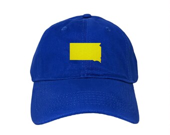 South Dakota State Custom Embroidered Adjustable High Quality Dad Hat - Choose Your Own Thread and Hat Color