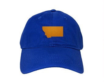 Montana State Custom Embroidered Adjustable High Quality Dad Hat - Choose Your Own Thread and Hat Color