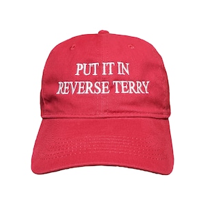 Put It In Reverse Terry Embroidered Dad Hat: Adjustable, Color Options