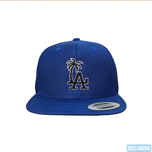 LA Palm Tree Custom Embroidered Adjustable High Quality Snapback Hat - Choose Your Own Thread and Hat Color