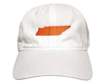 Tennessee State Embroidered Dad Hat: Adjustable, Color Options