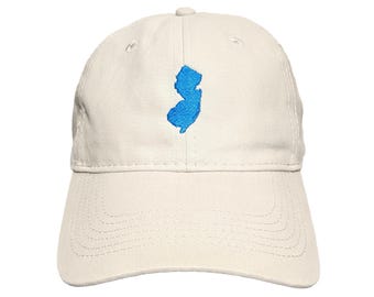 New Jersey State Embroidered Dad Hat: Custom Color Options, Adjustable