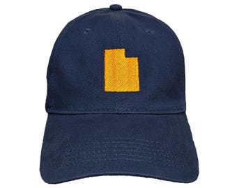 Utah State Embroidered Dad Hat: Custom Colors, Adjustable, Soft Cotton