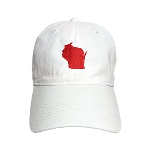 Wisconsin State Embroidered Dad Hat: Custom Colors, Adjustable, 100% Cotton