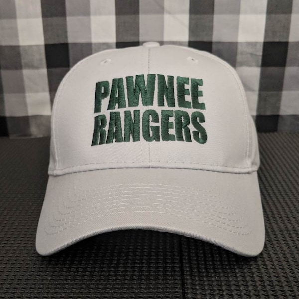 Pawnee Rangers Embroidered Silver Curved-Bill Adjustable Hat/Cap Costume Cosplay