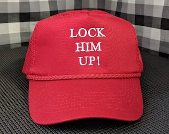 Lock Him Up! Embroidered Classic Mesh-Back Hat/Cap