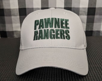 Pawnee Rangers Embroidered Silver Curved-Bill Adjustable Hat/Cap Costume Cosplay