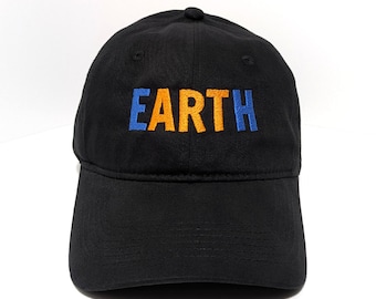 Earth Art Custom Embroidered Soft Cotton Dad Hat - Choose Your Own Colors, Adjustable