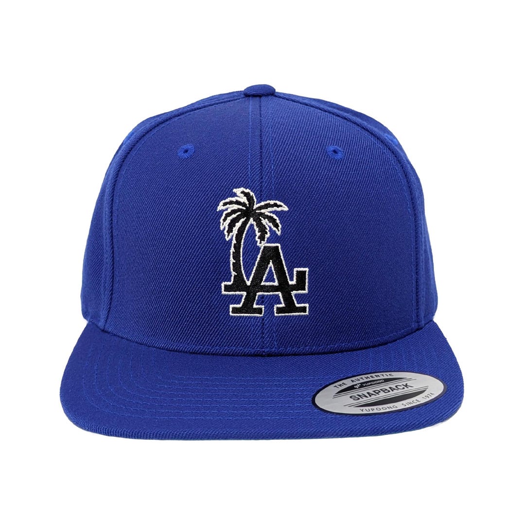 LA Palm Tree Embroidered Snapback Hat: Custom Color Choices, Flat