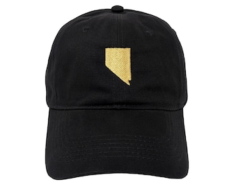 Nevada State Embroidered Dad Hat: Custom Color Options, 100% Cotton, Adjustable